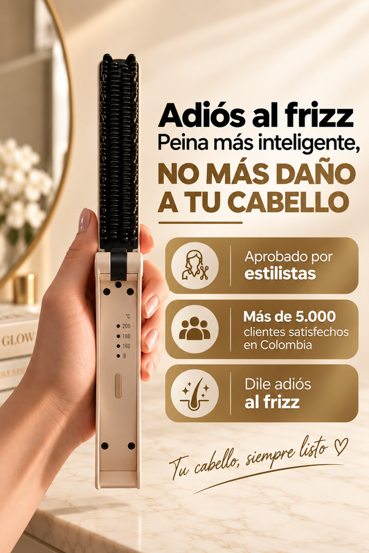 El PRIMER cepillo inteligente retractil que alisa y peina tu cabello en menos de 2 minutos